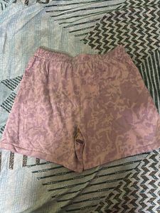 Cute Purple Panda Graphic Print Shorts – Small Siz