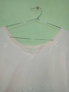 White Colour Kurta Set With Bandni Dupatta