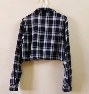 Checkered Crop Shirt