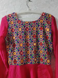 Pink Embroidered Anarkali Dress