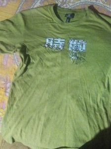 Graphic Print Olive Green Tee