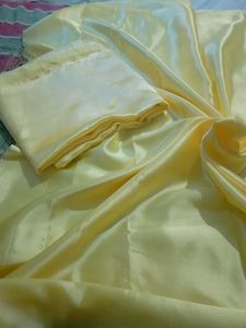 Pale Yellow Satin Fabric 4mitr