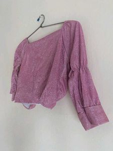 Pink Sparkle Crop Top