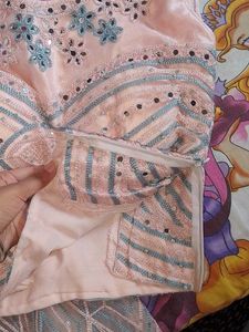 Pink Embroidered Lehenga Choli Set