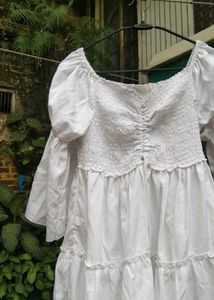 White Flowy Dress 🦢