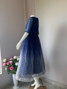 Blue Starry Sequined Gown