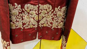 Elegant Crop top &amp; Dhoti Set