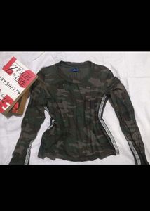 Camouflage Print Top