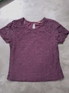 Purple Lace Top