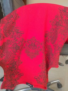 Red &amp; Black Patterned Dress