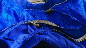 Elegant Blue Party Anarkali Suit