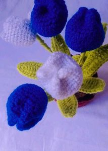 Handmade Crochet Tulip Plant
