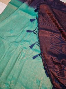 Green &amp; Navy Dupatta