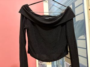 Elegant Black Off-Shoulder Top