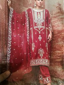 Xl Size Red Velvet Suit.fixed Price..
