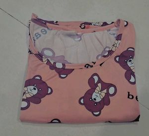 Cute Bear Print Nightdress