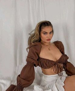 Shein Sexy Brown Top