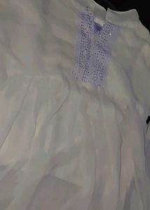 Elegant White Embellished Top