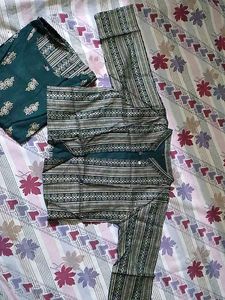Summer Special Green Colour With Koti Gown