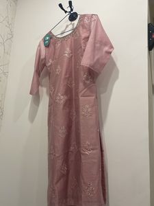 Elegant Pink Embellished Kurti