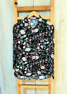 Multicolor Floral Shirt Size-38