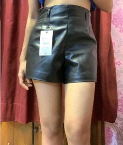 Faux Leather Shorts