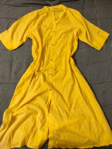 Yellow Button-Down kurta set