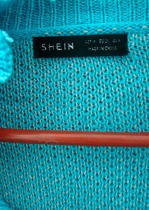 SHEIN Blue Heart Cardigan