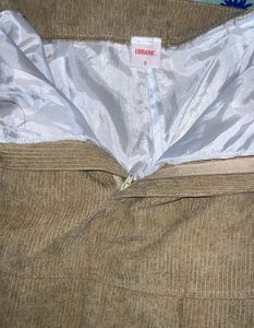 Corduroy Pleated Mini Skirt