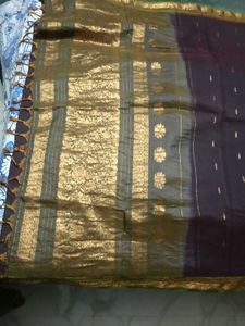 GentlyUsed KanchiPattu Saree with Stiched Blouse