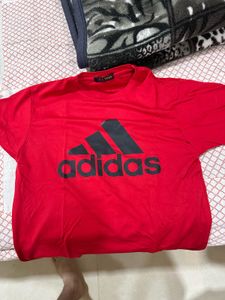 Adidas Red Graphic T-Shirt