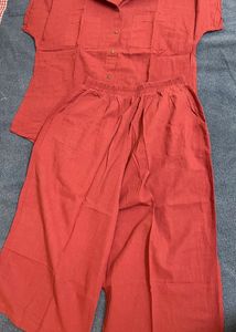 Comfy Everyday Wear Cotton Co-od Set - Rust Color