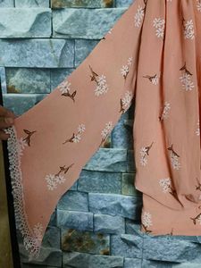 Peach Floral Top - XL