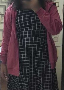 Chic Black &amp; White Checkered Dress