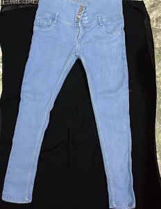 High Waist Light Blue Jeans