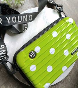 Green Polka Dot Sling Bag