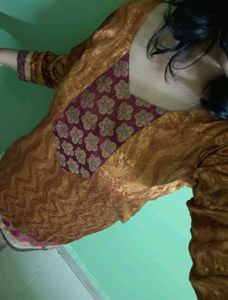 Gold Floral Kameez