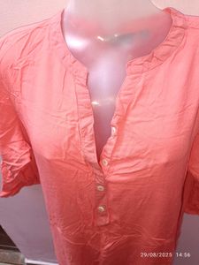 3xl Branded Coral Pink Kurta