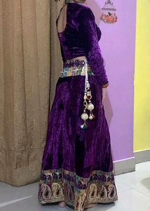 Purple Velvet Lehenga