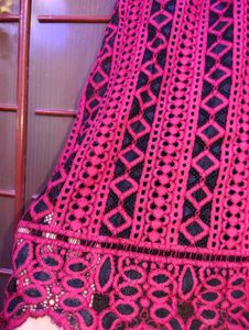 Pink &amp; Black Midi Dress