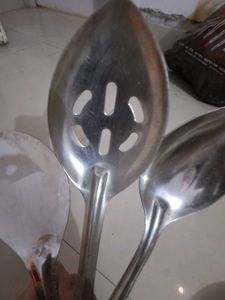 PARAT / Stainless Steel Big Plate And Spatula