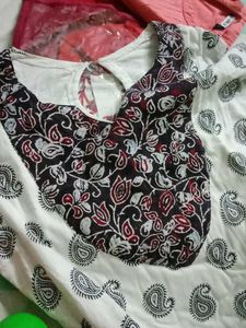 Pure Cotton Aline Kurta With Lining