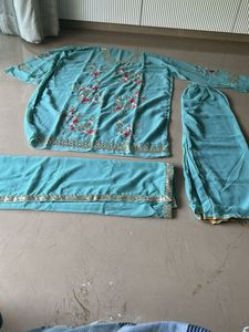Teal Embroidered Salwar Kameez Set