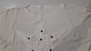 Seethrough White Star Knit Top