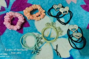 Colorful Beaded Scrunchies - 12 Pack