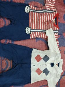 0-3 Months Cotton Rompers