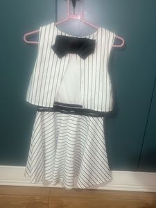 New White Stripe Mini Dress