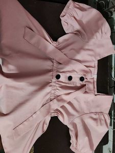 Baby Pink Peplum Top