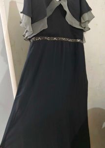 black gown dress forgot brand it&#39;s from myntra