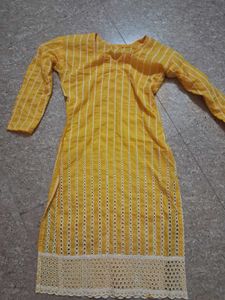 Yellow Cotton Kurta
